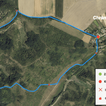 mapa trasy NCH Pieskovcové chrbty